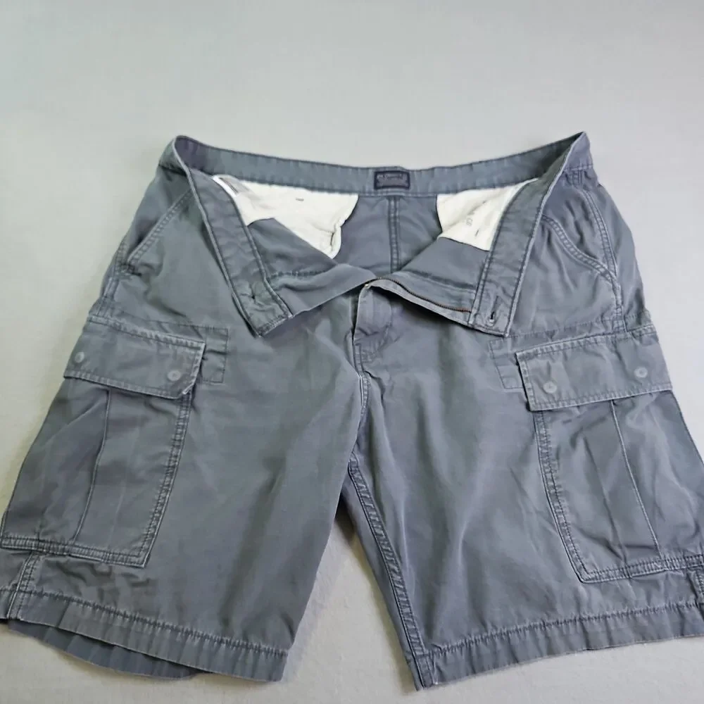 Vintage Y2K Levi Strauss & Co. Cargo Shorts Size 38 Gray Snap Button Pockets
